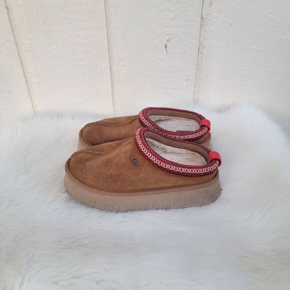 Ugg Tazz Tasman Platform Slippers Chestnut Size 8